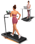 MJWW Treadmill Walking Pad with Handrail, Phone Holder and 6% Incline