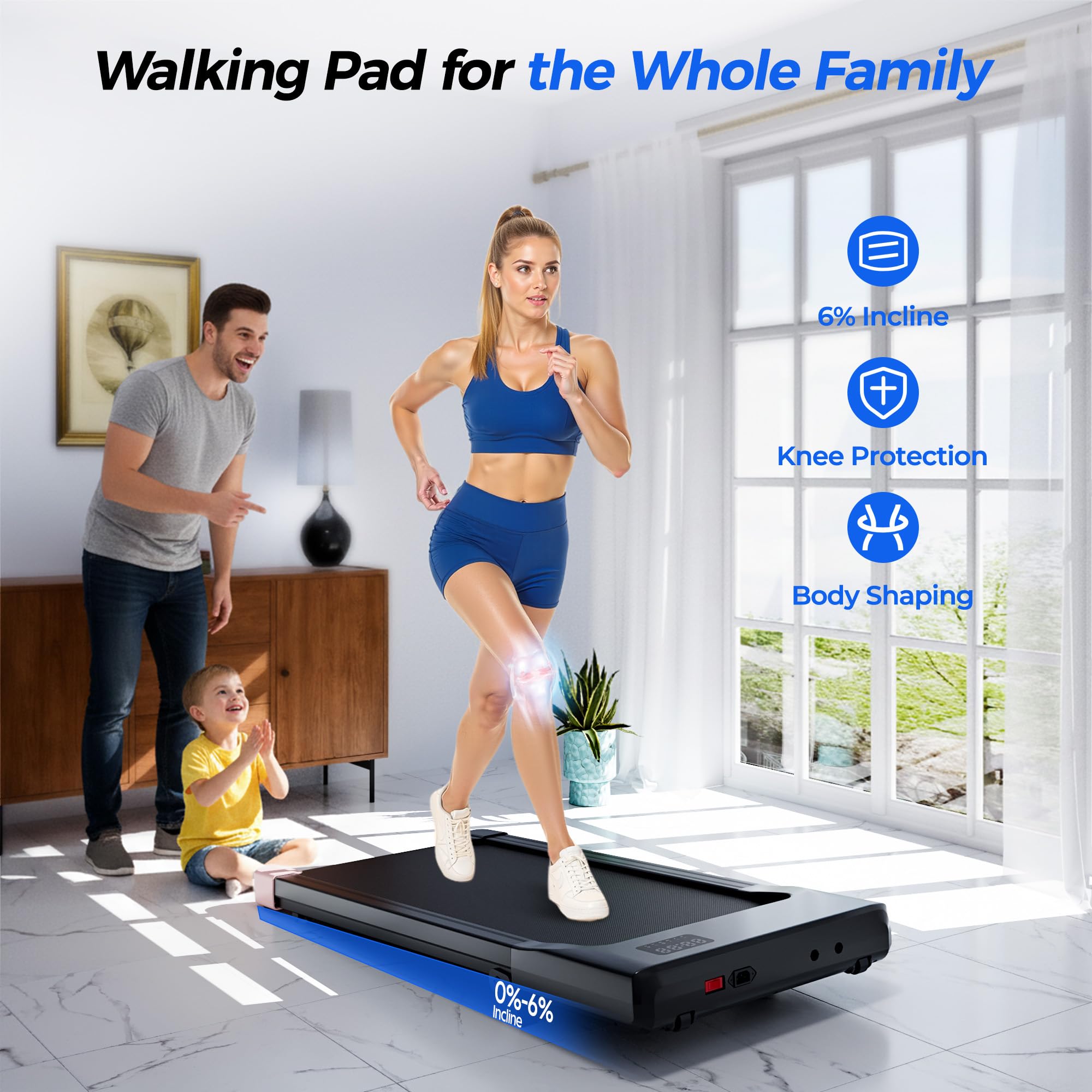 MJWW BA09 Under Desk Treadmill-US