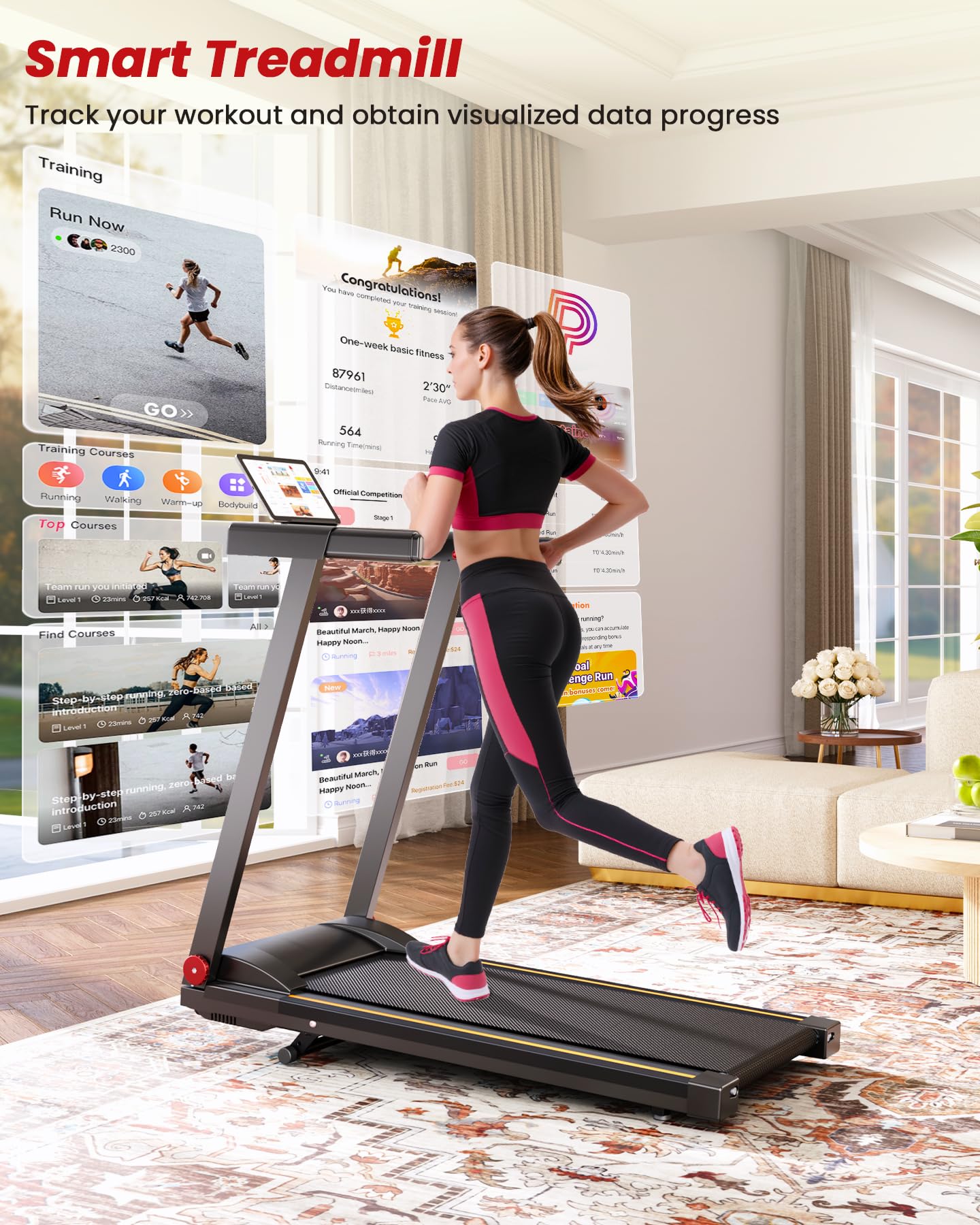 MJWW AS03 Treadmills with Incline-US