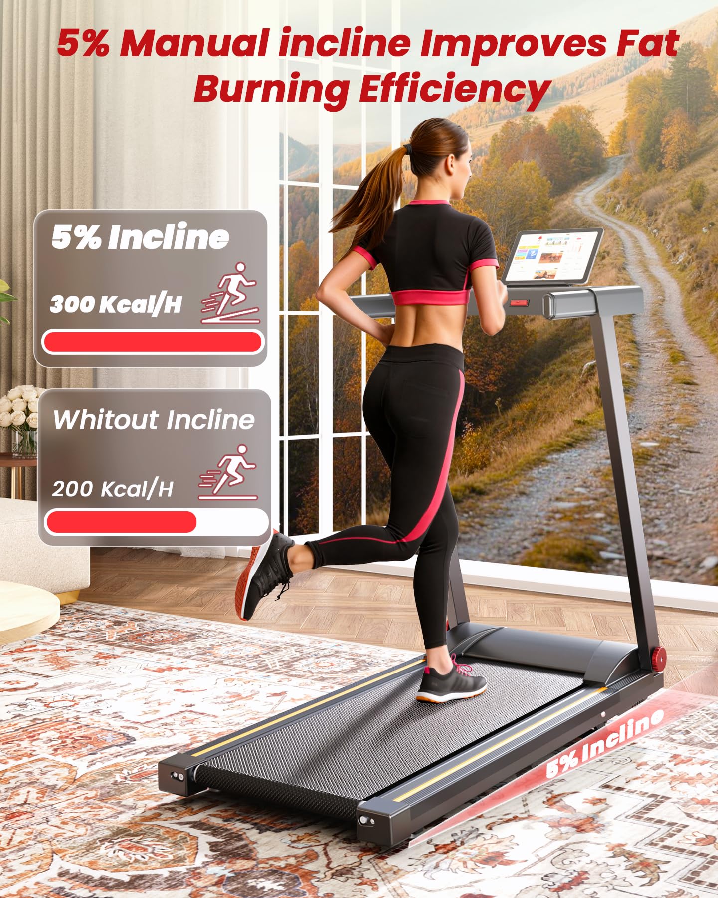 MJWW AS03 Treadmills with Incline-US