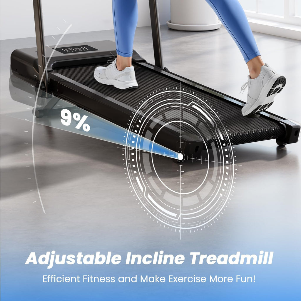 MJWW CT06 Foldable 3 in 1 Treadmill with Incline and Handle Bar-US