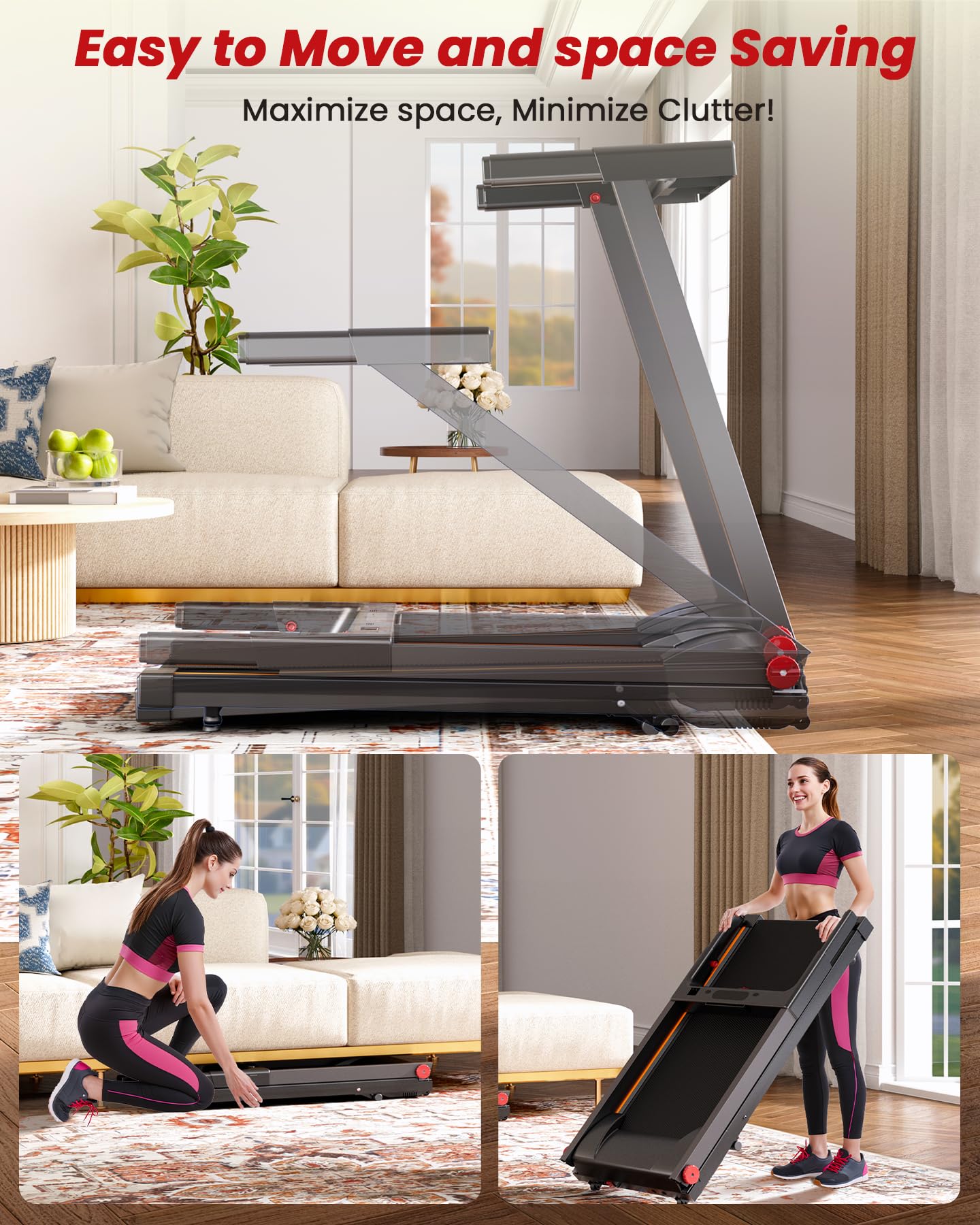 MJWW AS03 Treadmills with Incline-US