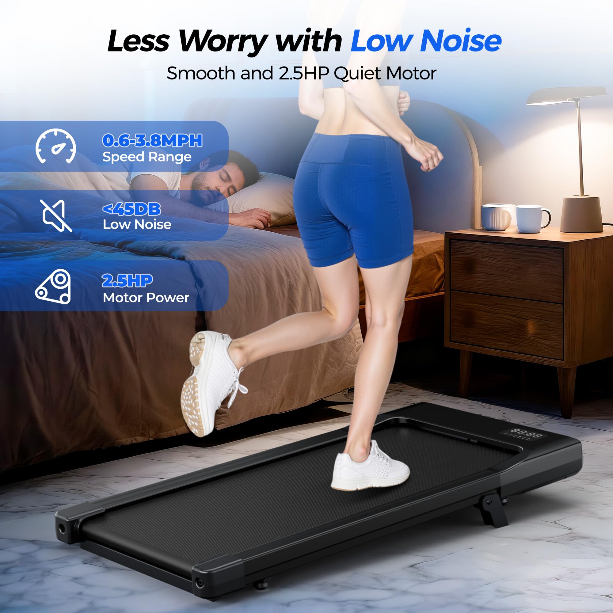 MJWW BA09 Under Desk Treadmill-US