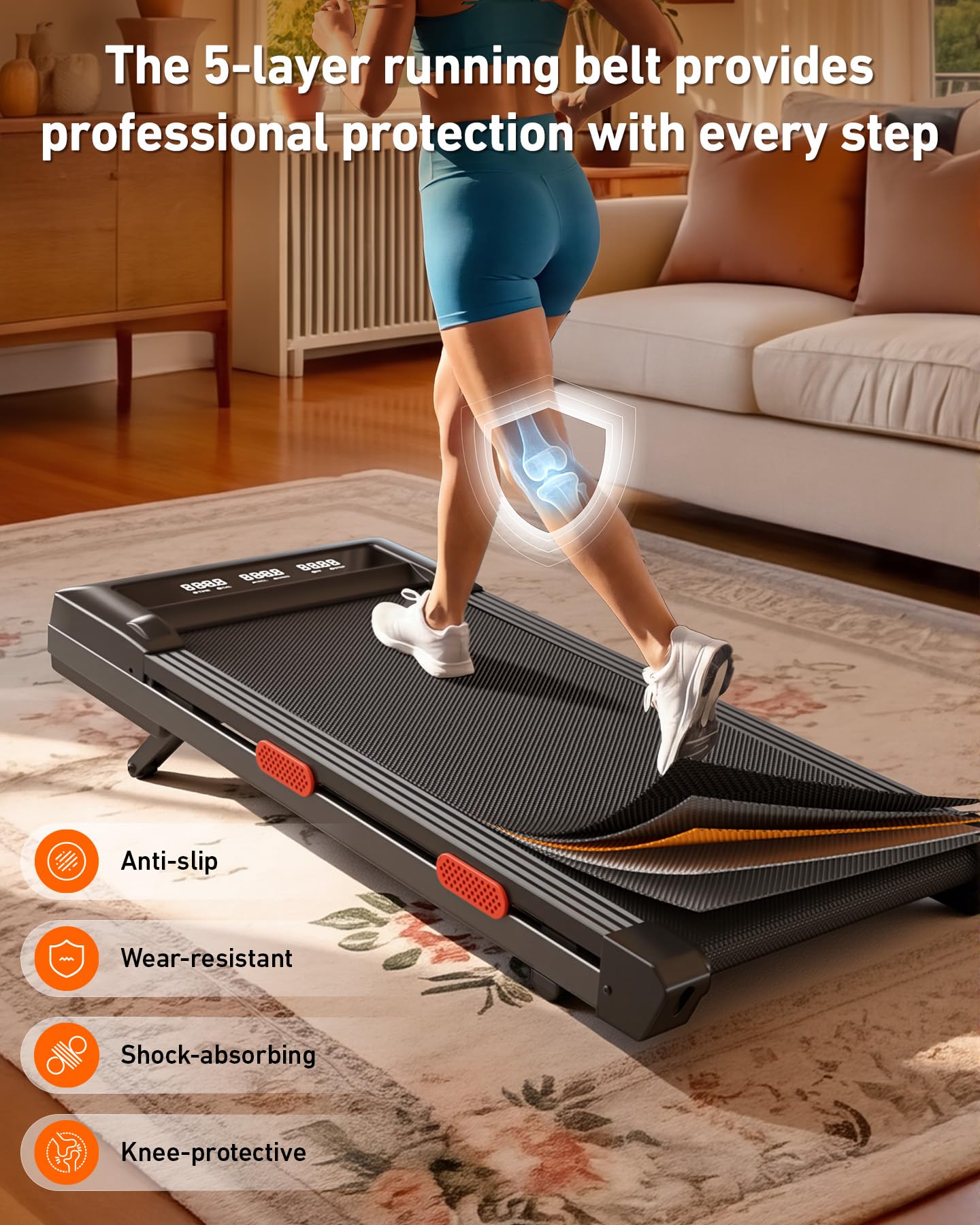MJWW BA07R2 Under Desk Walking Pad-US