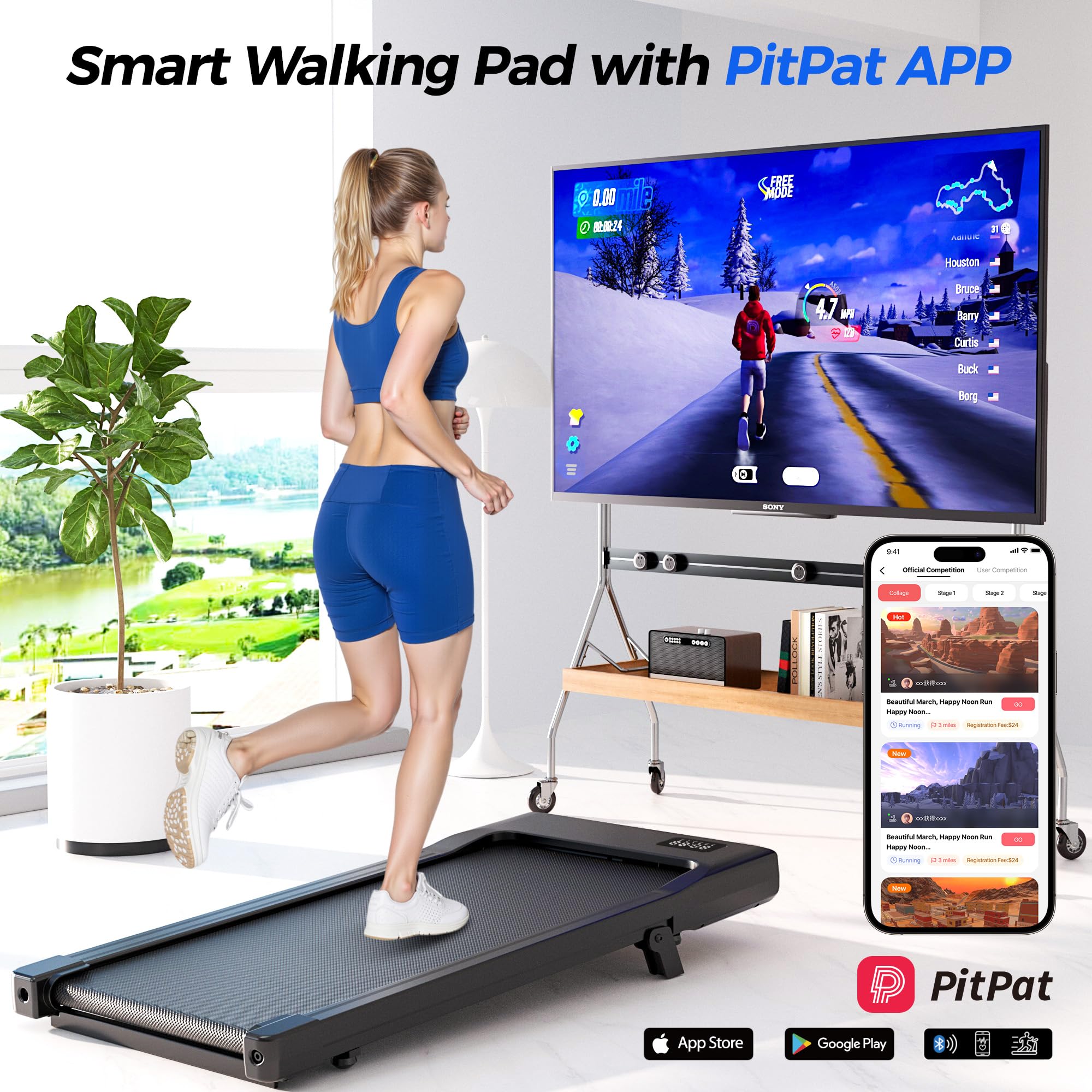 MJWW BA09 Under Desk Treadmill-US